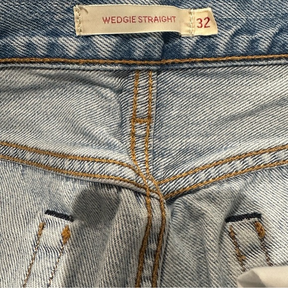 Levi's‎ Wedgie Straight Fit Jeans High Rise Distressed 32 - Picture 7 of 7